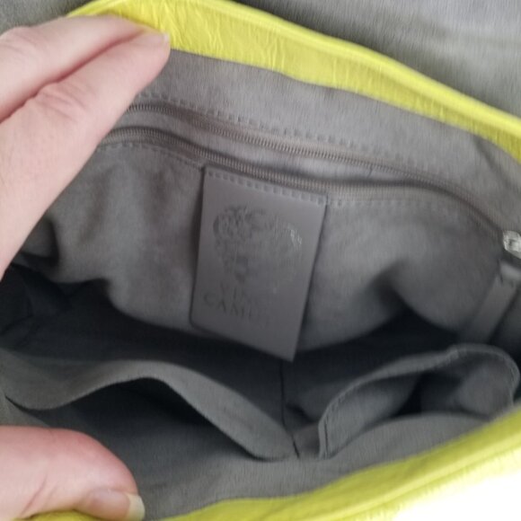 Vince Camuto Lush, Soft Leather Convertible Handbag - Neon Margarita Lemon/Lime - Picture 7 of 9